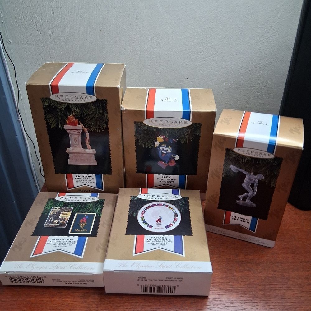 Hallmark Keepsake 1996 Olympic Ornaments (5), Incl. Magic "Lighting The Flame"